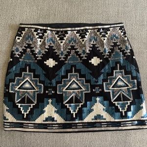 Express sequin mini skirt. Cute dressed up or more casual.
